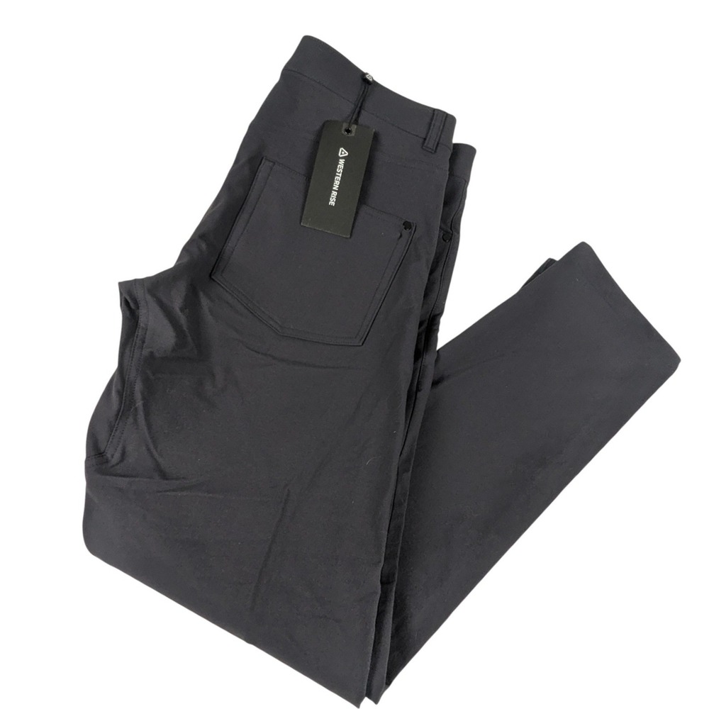 Western Rise Diversion Pant Mens 34 Charcoal Grey 4Way Stretch Slim Travel Pants